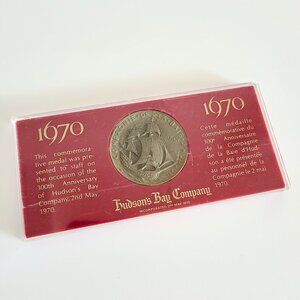 1970 Hudson's Bay Commemorative Coin Medallion, 1670-1970 Nonsuch